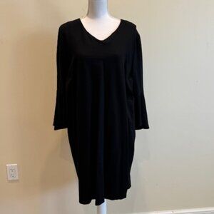 Chico's Black V-Neck Dress Size 3.5